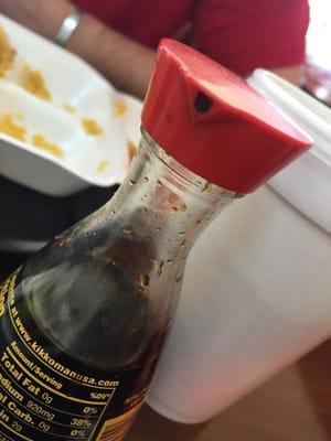 Clogged soy sauce