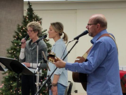 Amazing worship leader, singer, musician, program director; Andy Cater, singing and coaching our worship team. It's 'awesome'!!