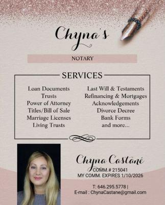 Chyna's Notary 