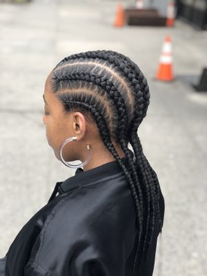 Feed in cornrows