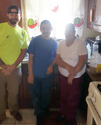 One of our plumbers, JD, came to the rescue of Mr. & Mrs. Toro's clogged kitchen sink!