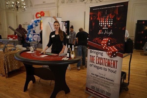 Ace High Casino Rentals at a conference in downtown Los Angeles