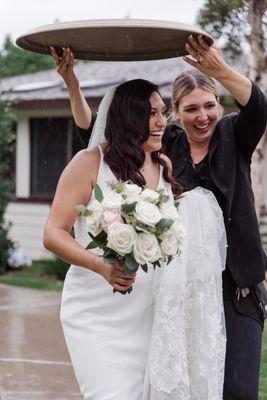 Amy always putting the bride first when unexpected events happen!