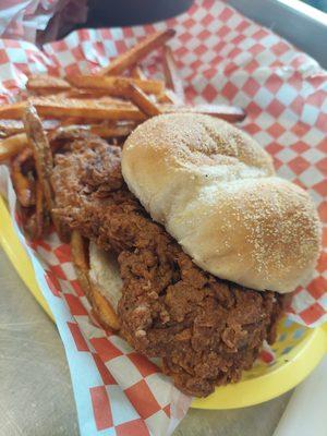 Pork Tenderloin & Fries So Good with Horseradish Mayo, Lettuce, & Tomato All Available @ the Salad Bar Help Youself!