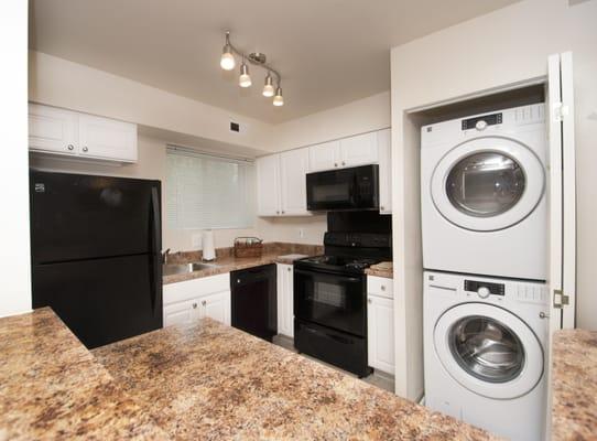 Renovated Kitchen with washer and dryer