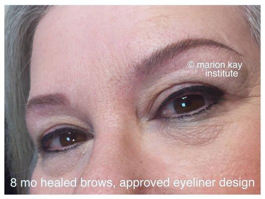 Healed brows, approved eyeliner design