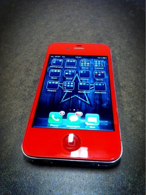 Hot red iPhone 4.