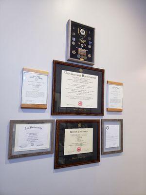 Diplomas and Military Awards