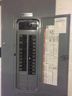 Neat, clean "heavied-up" electrical panel. I wish I could have shown you the before picture which was a hot mess! V&A rocked this job!