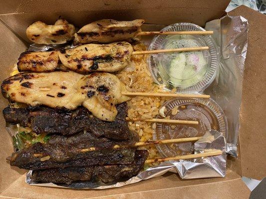 Satay Plate (beef and chicken)