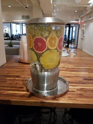 Daily fruit infused water on all floors