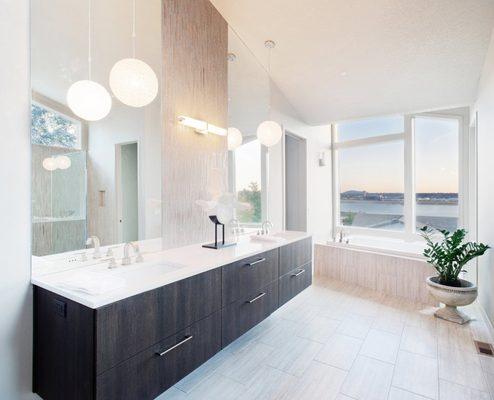 Beautiful modern and sleek bathroom remodel