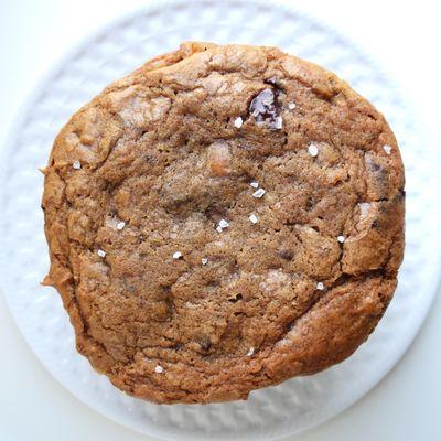 The Toffee and Chocolate Chunk Cookie. Topped off with a sprinkle of sea salt.