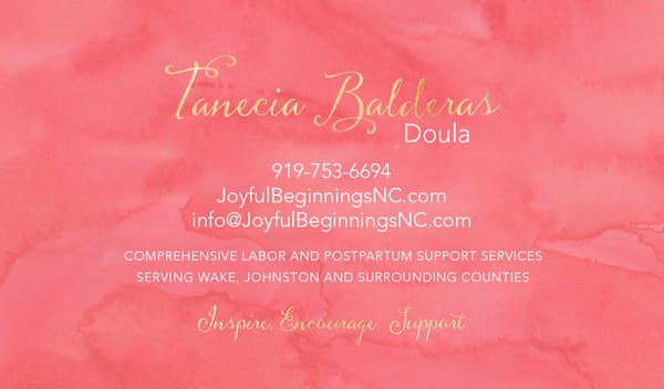 Joyful Beginnings Birth Services, Labor and Postpartum Doula