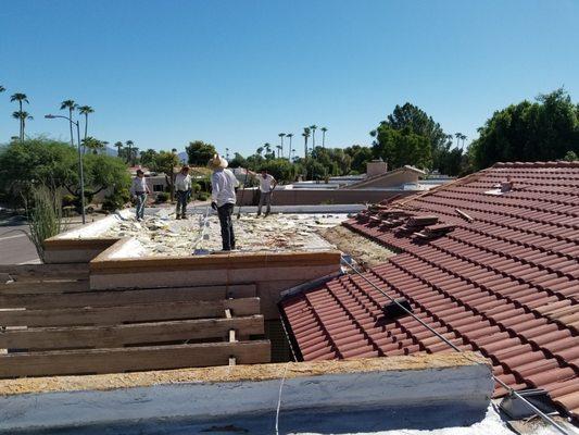 Starting removal and replace of a foam roof for a customer today.