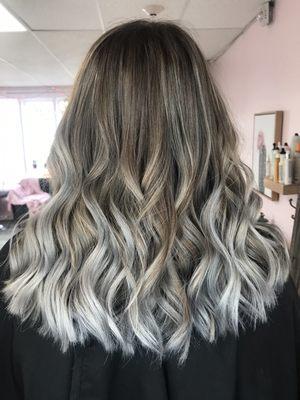 silver balayage !!