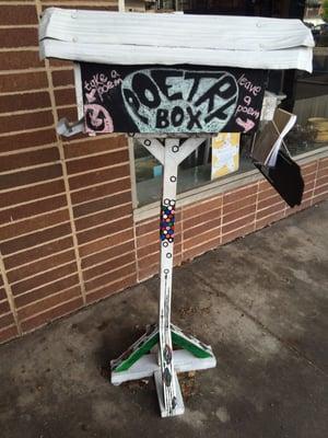 Poetry Box outside of Urban Suburban