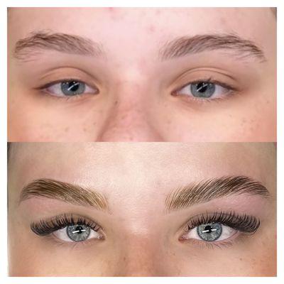 Before & After - Full set & Brow Lamination