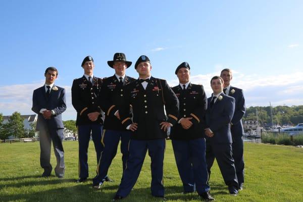 Tuxes for groomsmen not in uniform