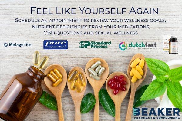 Beaker Pharmacy can help you feel like yourself again.  Call to schedule a consultation today  972-972-4700