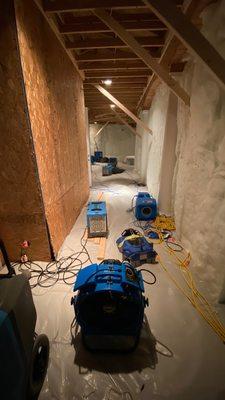 Water damage restoration in Arlington, WA.