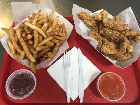 Fresh Chicken Fingers and Fries