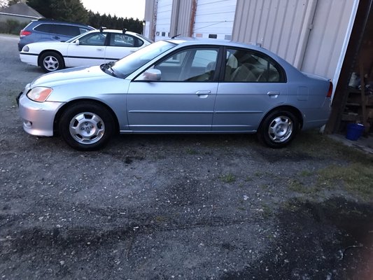 Side view used car clean up