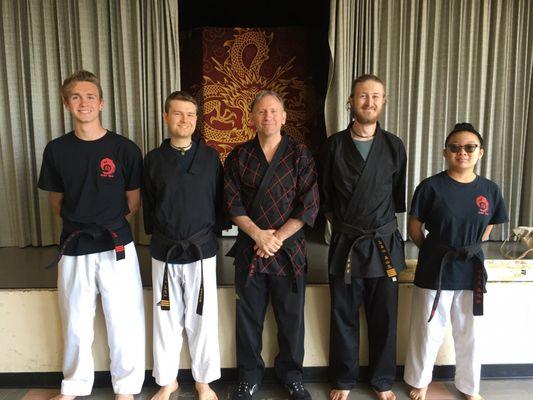 2019 Black Belt Promotion Alex Lee, Troy Bacon, Sabnum Coates, Cameron Badley, Anika Lee