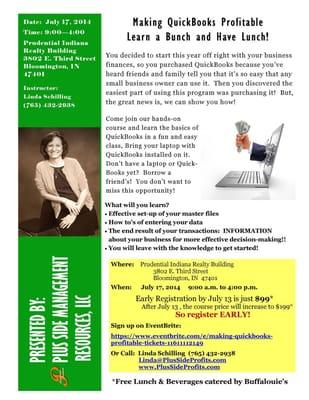 Workshop - making quickbooks profitable