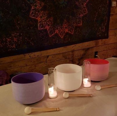 Crystal Singing Bowls for Sound Therapy