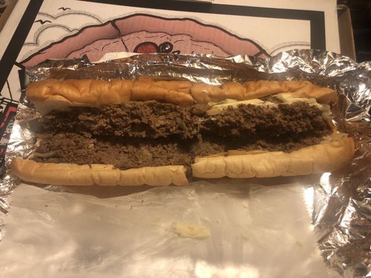 Cheesesteak again.... Flavorful & I didn't experience any gristle.... I cringe at gristle