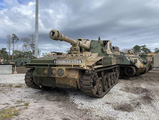 One of numerous drivable vehicles at Tank America.