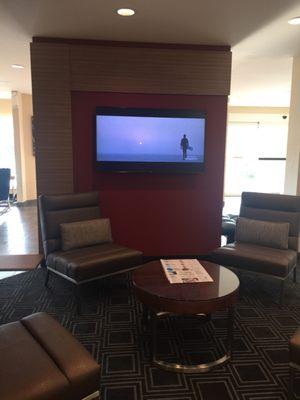 Lots of cozy seating spots in the lobby