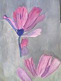 Pink Petals - 9" x 12" watercolor by Gail Cavanaugh