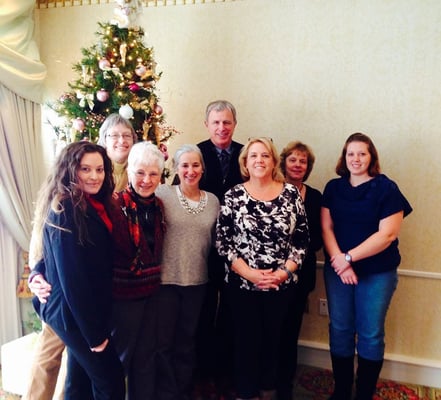 Dr. Devlin takes the dental staff out for their annual Christmas party