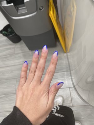 Gel manicure with tips