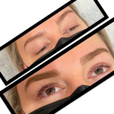 Lash lift and tint