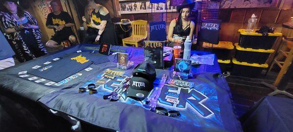 Merch table