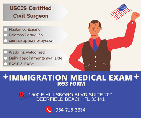 Immigration exams available