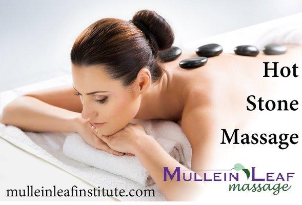 Hot Stone massage for deep relaxation at Mullein Leaf Massage