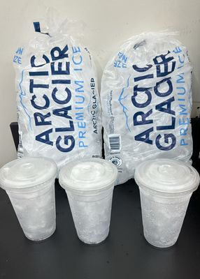 ice bags and cups available