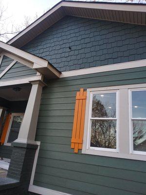 Before and after gutter installation