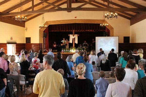 Inside the main hall at Clunie