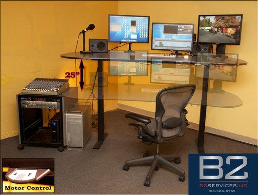 Avid/Adobe Edit systems. Adjustable Tables available