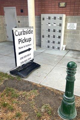 New as of May 2023: lockers r used for Curbside Pickup