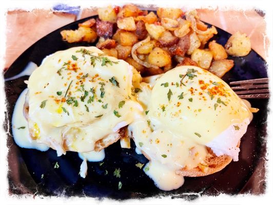 Backdraft Eggs Benedict (with jumbo crab meat) - just $14.99. Delish.