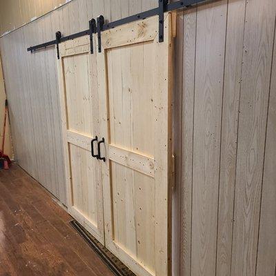 Custom barn doors built and installed