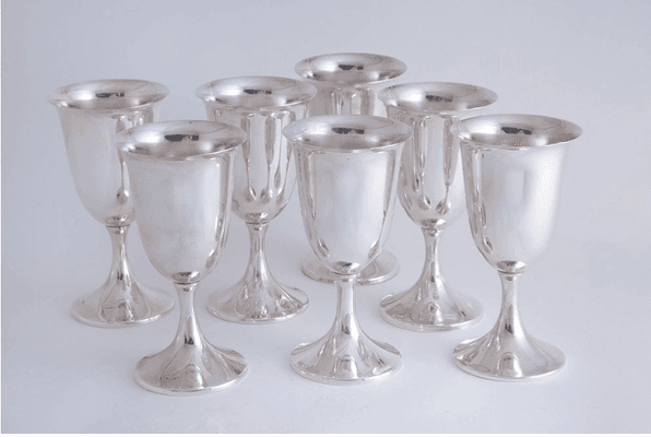 Sterling Vintage Silver Water/Wine Goblets