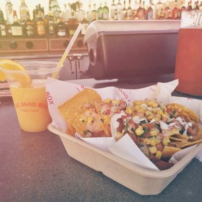 Band Box nachos are the bomb. And the Dreamsicle frozen drink is actually a dream.