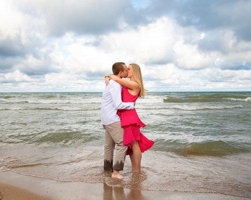 Saugatuck Photographer, Kim Zahnow is the photographer for your engagement session. Celebrate your love on the beauty of the lakeshore.